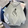 Plus Size Printed Fleece Hoodie Women Long Sleeve Casual Loose Fit Sweatshirt