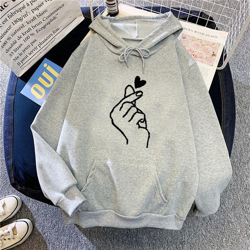 Plus Size Printed Fleece Hoodie Women Long Sleeve Casual Loose Fit Sweatshirt