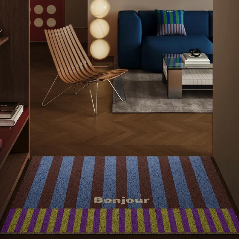 Antiek Rond Deurmatje van Zijde, Cobb Impression Stijl 2026 Nieuwe Geavanceerde Antislip Vloermat 40x60cm15.7x23.6in