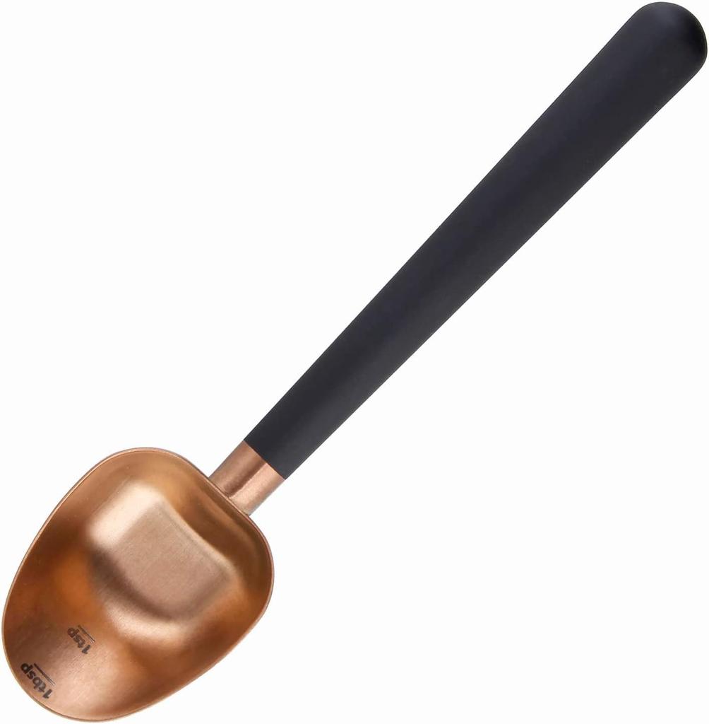 Easyworkz Stainless Steel Long Handle Coffee Scoop 7g Measuring Spoon [Rose Gold & Black]