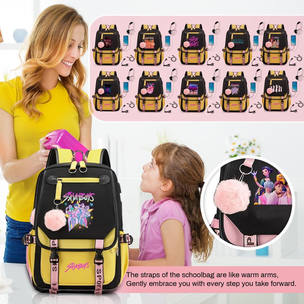 Backpack, Back To School, Cartoon Cute Travel Backpack Print Peripheral Double-shoulder Backpack For Teenagers, Students, Boys And Girls