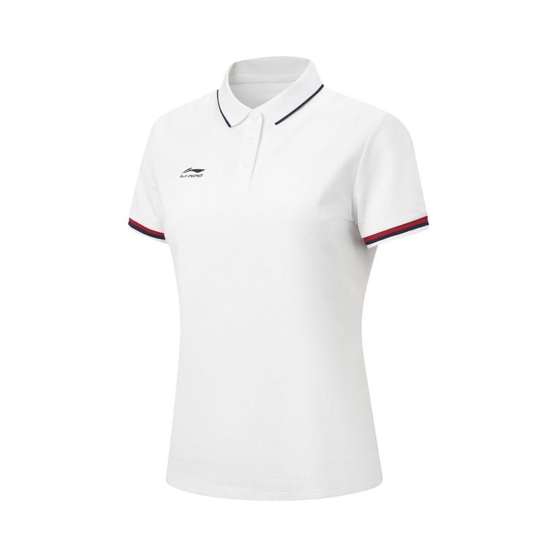 Li Ning Удобная дышащая рубашка-поло женские топы Белый APLW476-1 S