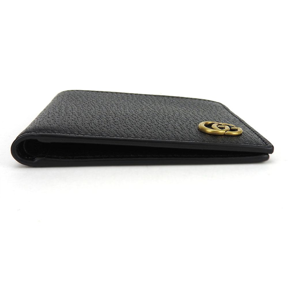 Used GUCCI Bill Compartment 428726 GG Marmont leather black black Card Case
