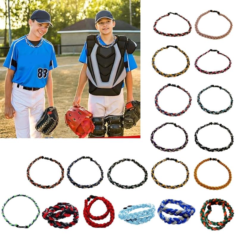 Braided Necklace Adjustable Sports Necklace Unique Charm Necklace Fashion Neck Jewelry Fabric Necklace for Man and Boys