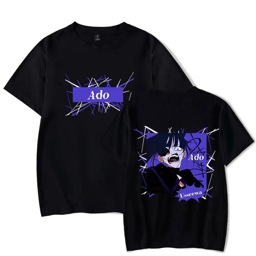 ADO Usseewa Merch Tshirt Summer Unisexs Womens Street Wear Tshirt Short Sleeve Outdoor Fashion Pure Cotton S