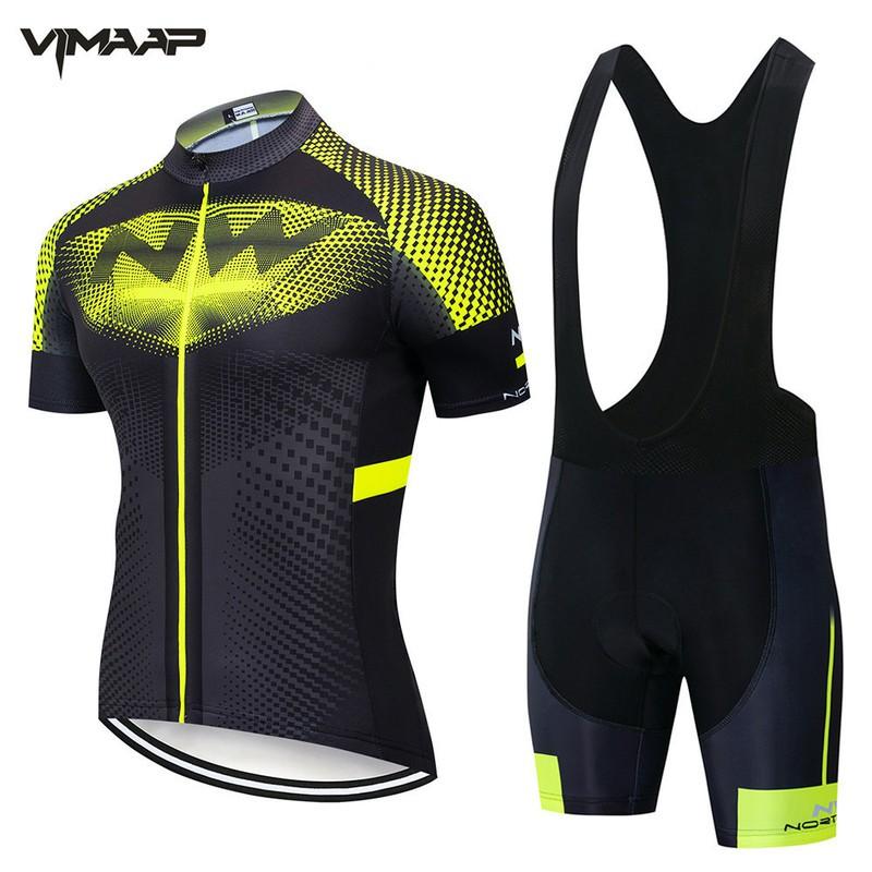 Mens Cycling Jersey Set Short Sleeve Breathable Quick-Dry Bike Top Road Mountain Biking Outdoor Sports