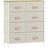 Chest of Eight Fabric Drawers - Beige