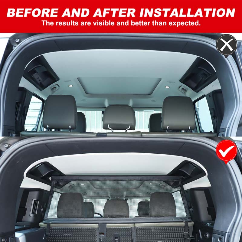Car Trunk Safety Isolation Protective Netting Pet Fence Netting For Land Rover Defender 110 2020-2023 Car Accessories