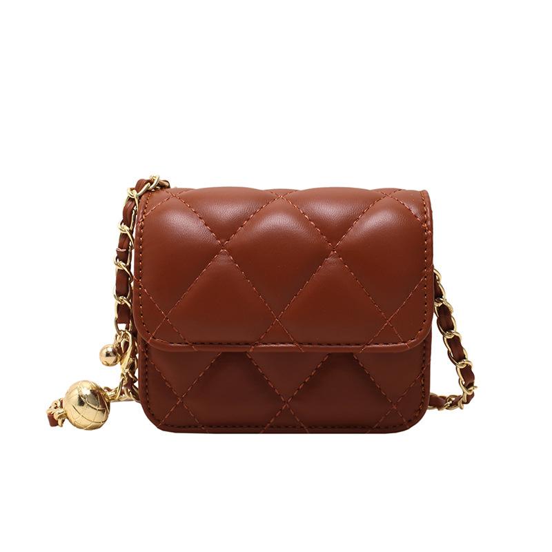 Mini Simple Diamond Small Bag Women's 2025 New Retro Korean Version Temperament Small Square Bag Popular Single Shoulder Mouth Red Envelope