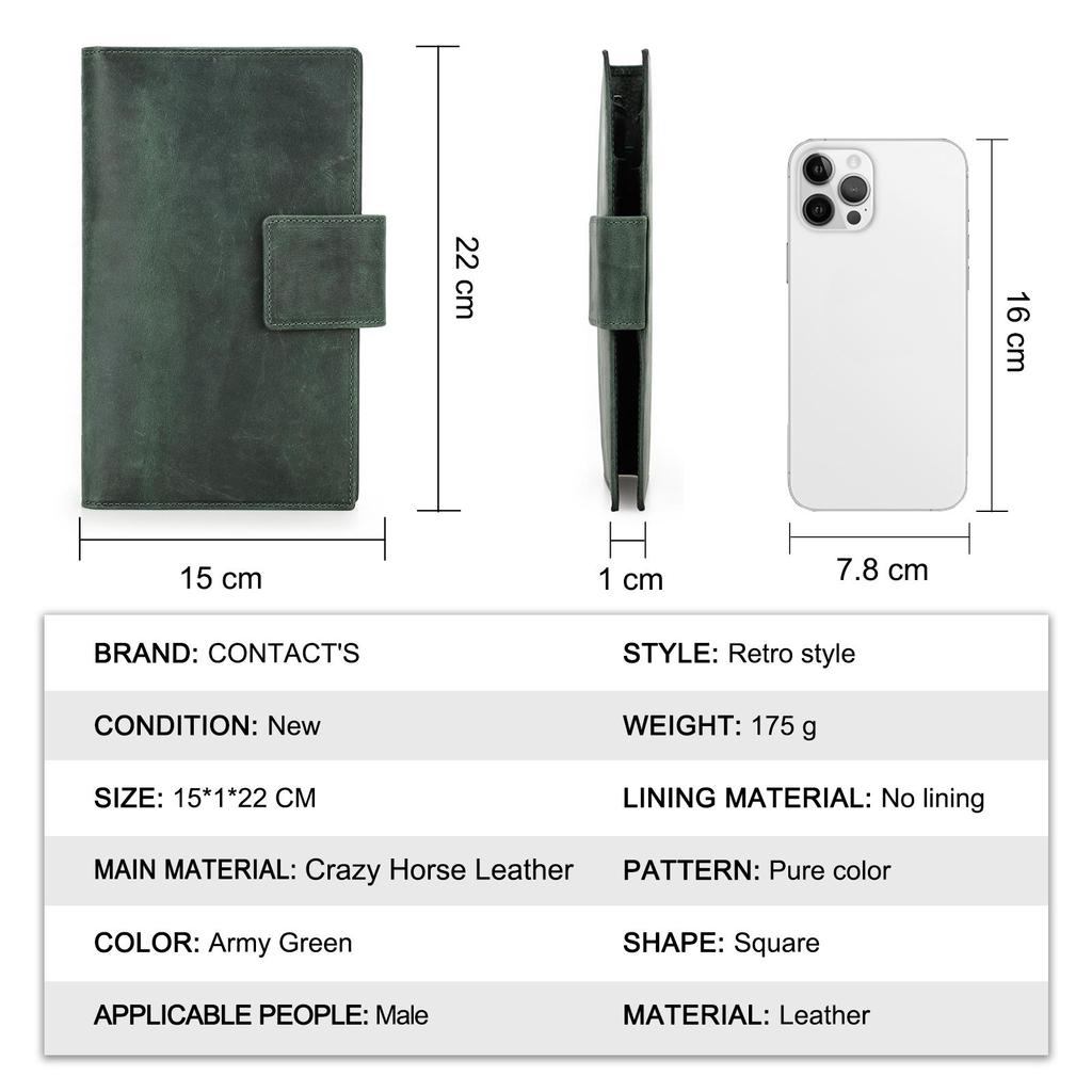 CONTACT'S Hakiki Deri Erkek Clutch Cüzdan Pasaport Tutucu Uzun Çanta Kredi Kartı Yuvası Taşınabilir Kart Çantası Seyahat Cüzdanları
