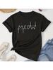 Cute Cat Print Crew Neck T-Shirt Casual Short Sleeve T-Shirt For Spring & Summer Wounisex's Clothing T Shirt Female Tops Streetwear