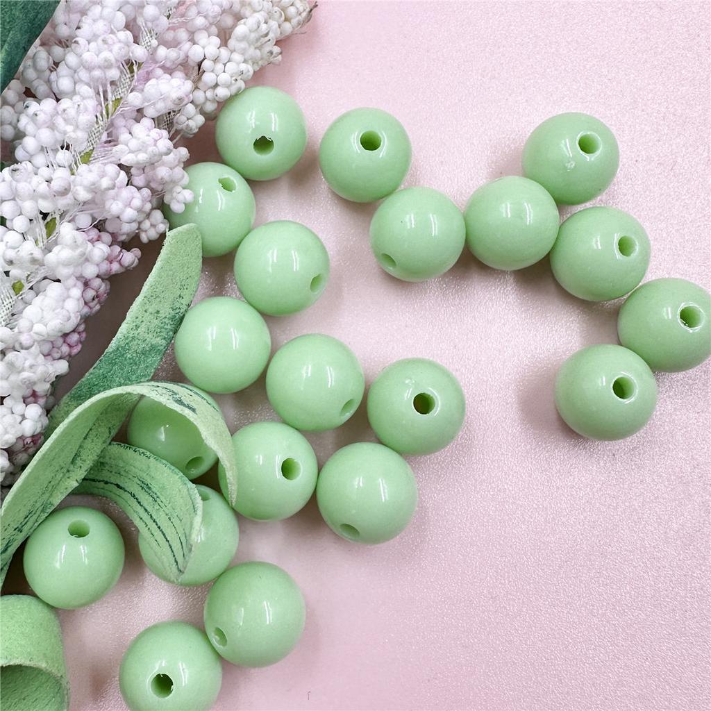 Handmade Materials 6mm-16mm DIY for Jewelry Production 100-10Pcs Fashion Beads Acrylic Bead Colorful Circular Beads  Beads