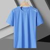 Plus Size Ice Silk T-shirt Round Neck Short Sleeve Plus Size Breathable Sports Casual T-shirt