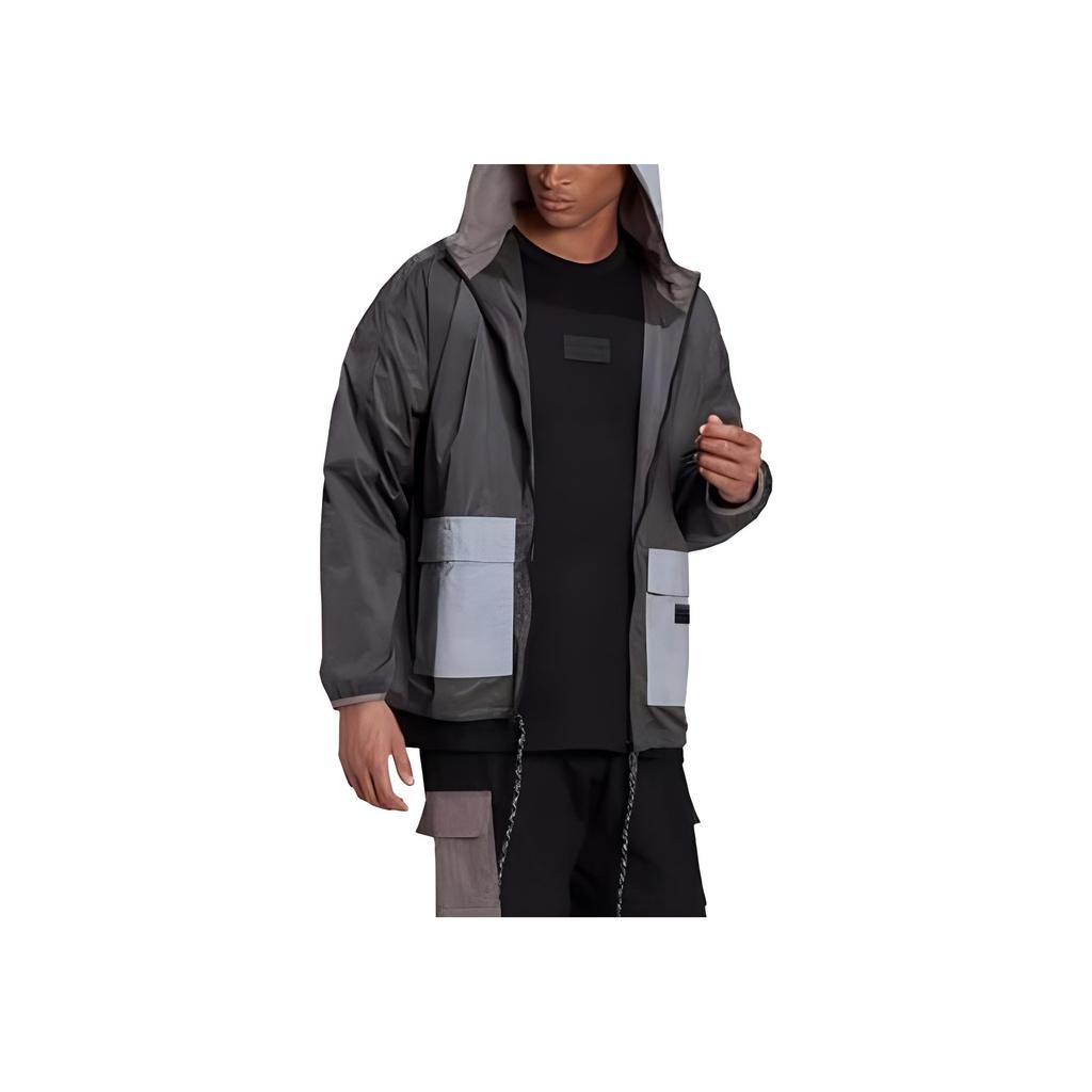 Adidas Zipper Comfortable Sports Long Sleeve Jacket Men Jacket Gray GN3344