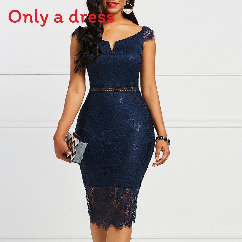 Elegant Lace Short Sleeve V Neck Bodycon Dress For Summer Evening Wear