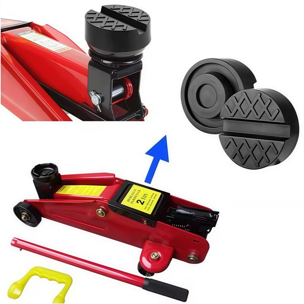 1 ks černá gumová zvedací podložka pro zvedák auta, protiskluzový povrch, chránič kolejnic pro nářadí, odolný proti nárazům, speciální podložka pro zvedák auta