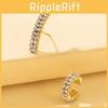 Trendy Asymmetric Double Row Rhinestone Earrings Set For Women Summer 2022