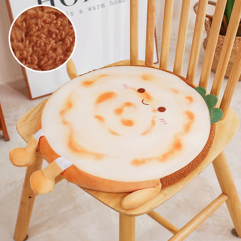 Simulation Roujiamo Seat Cushion Autumn And Winter Thickened Memory Cotton Chair Cushion Office Warm Butt Cushion