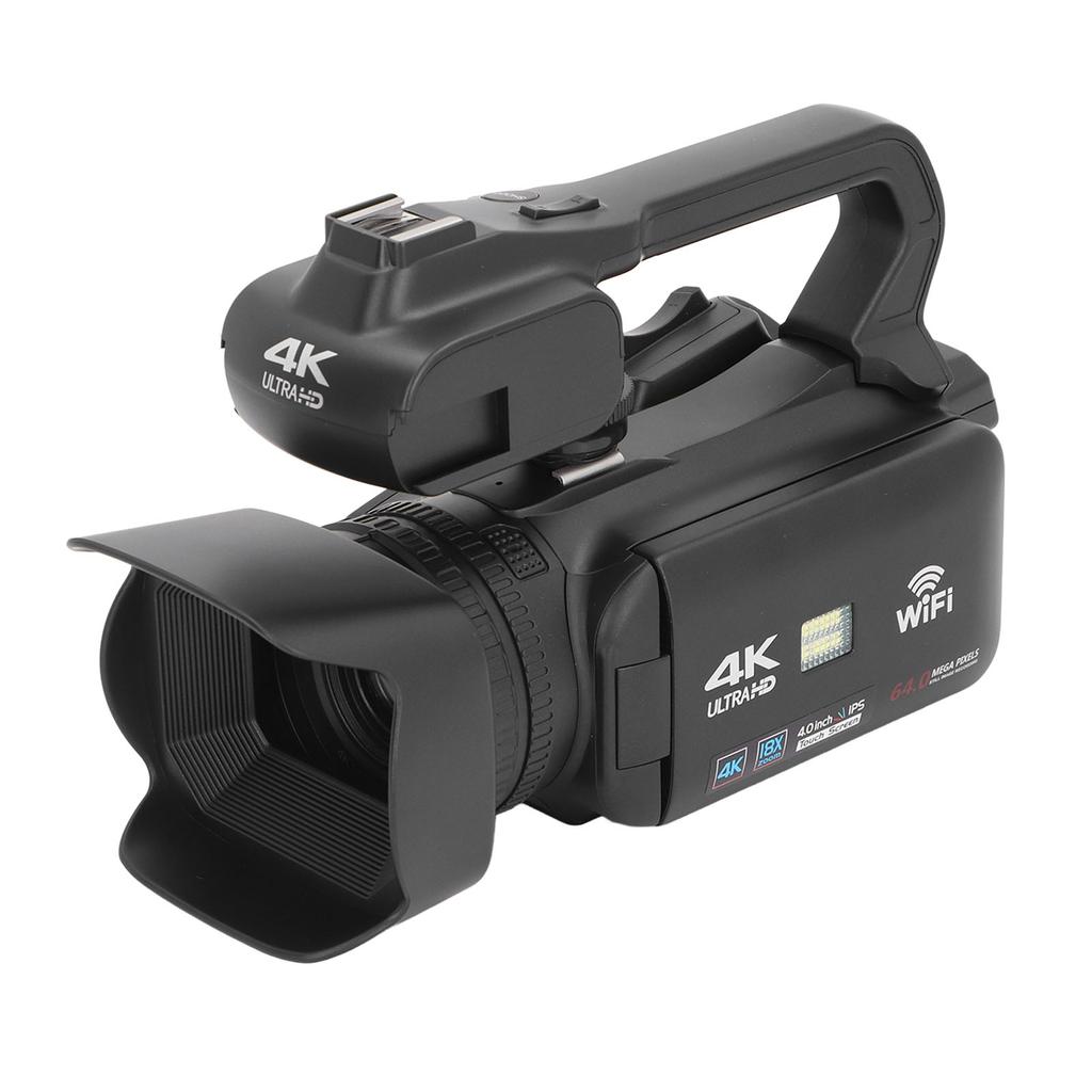 Kamera 4K 64MP 18-krotny zoom cyfrowy 4-calowy ekran dotykowy Kamera do vlogów Wyjście bezstratne z pilotem