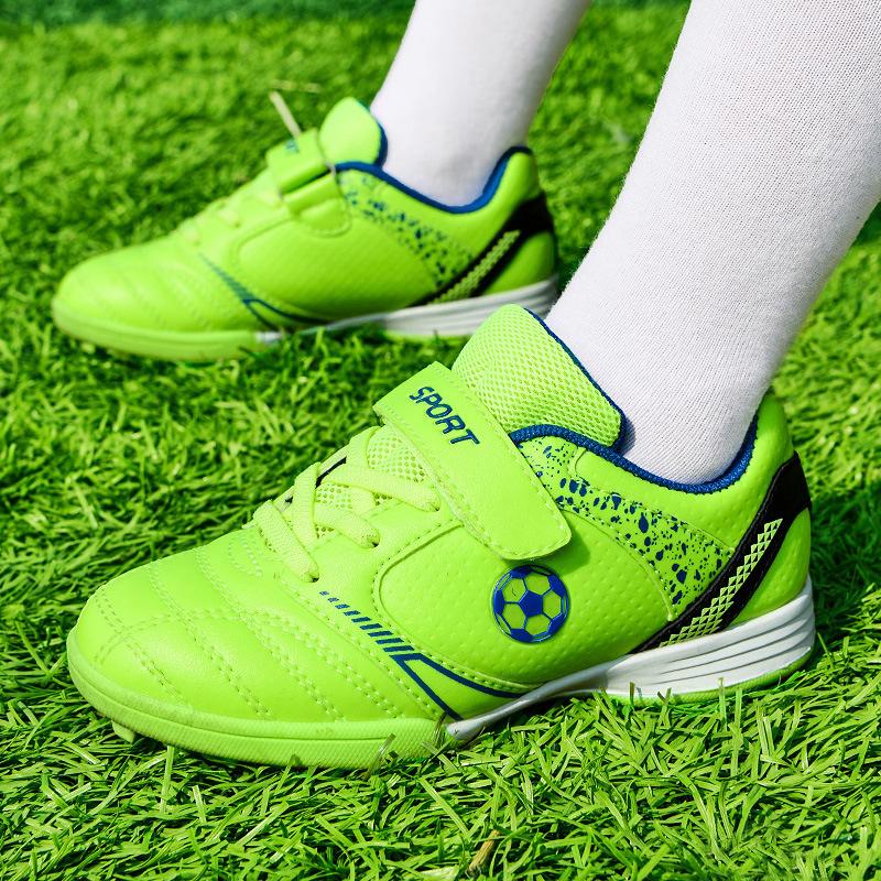 Dziecięce buty piłkarskie na rzepy dziecięce treningowe buty do biegania korki trawa zewnętrzna
