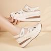 Women'S Minimalist Retro Heightening Mom Shoes, Soft-Soled Hollow Thick-Soled Casual Sneakers