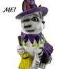 Resin Figurine for Garden Halloween Ornament, Witch Black Cat Pumpkin Shape, Durable Synthetic Compact Statue Weather Resistant Figurine, Indoor