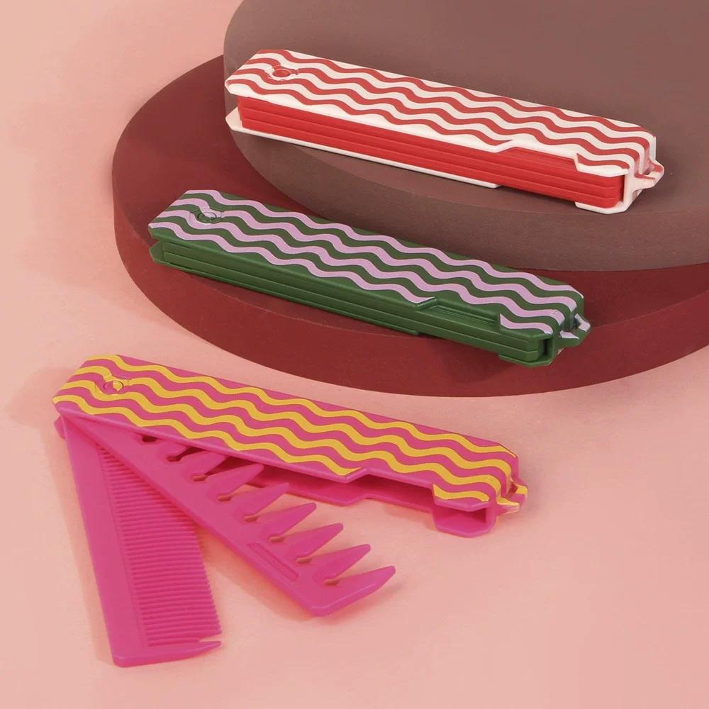 Multifuncional Folding Hair Comb Portable Wide Tooth Oil Head Comb Barber Men Beard Combs Pocket Travel Hair Brush Styling Tools