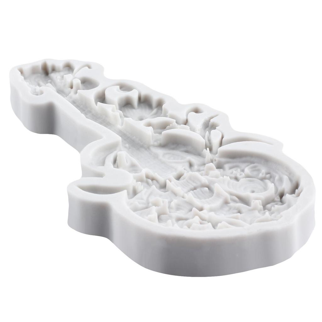 Guitar Silicone Mold Flower Fondant Molds Cake Decorating Tools Cupcake Topper Candy Resin Clay Chocolate Gumpaste Mold