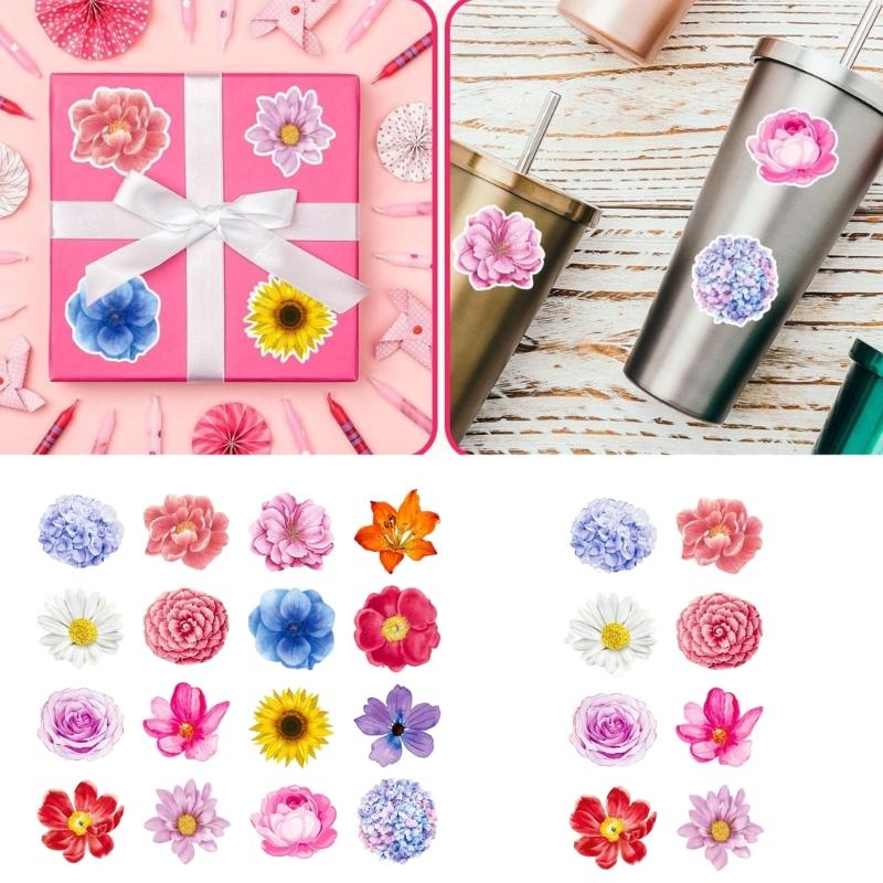 500Pieces Flower Sticker Adhesive Seal Sticker Wrapping Label for Notebook Journal Album Packaging Scrapbooking Sticker