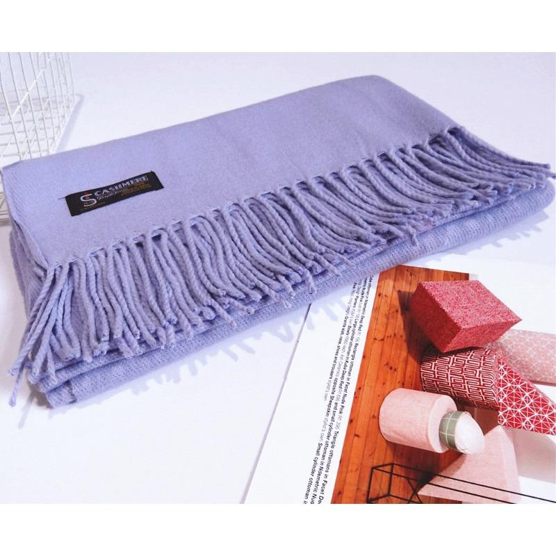 Wool Scarf for Women Autumn and Winter Warm Tassel Large Shawl Winter Scarf Solid Color Cashmere Scarf Imitation Cashmere Scarf