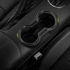 Mustang Interior Carbon Fiber Grain Cup Holder Cover Trim Kits Frame for Mustang 2015 2016 2017 2018 2019 2020 2021 2022 2023 Interior Upgrade