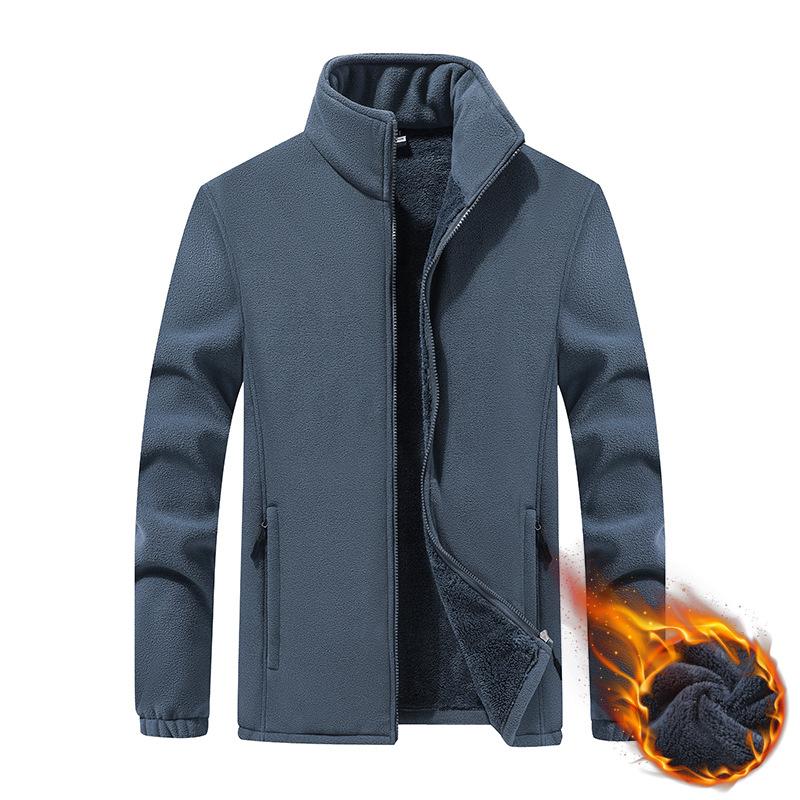Outdoor Fashion Fleece Clothing Autumn and Winter Warm Top Casual Sweater Fleece Thickened Fleece Jacket Men