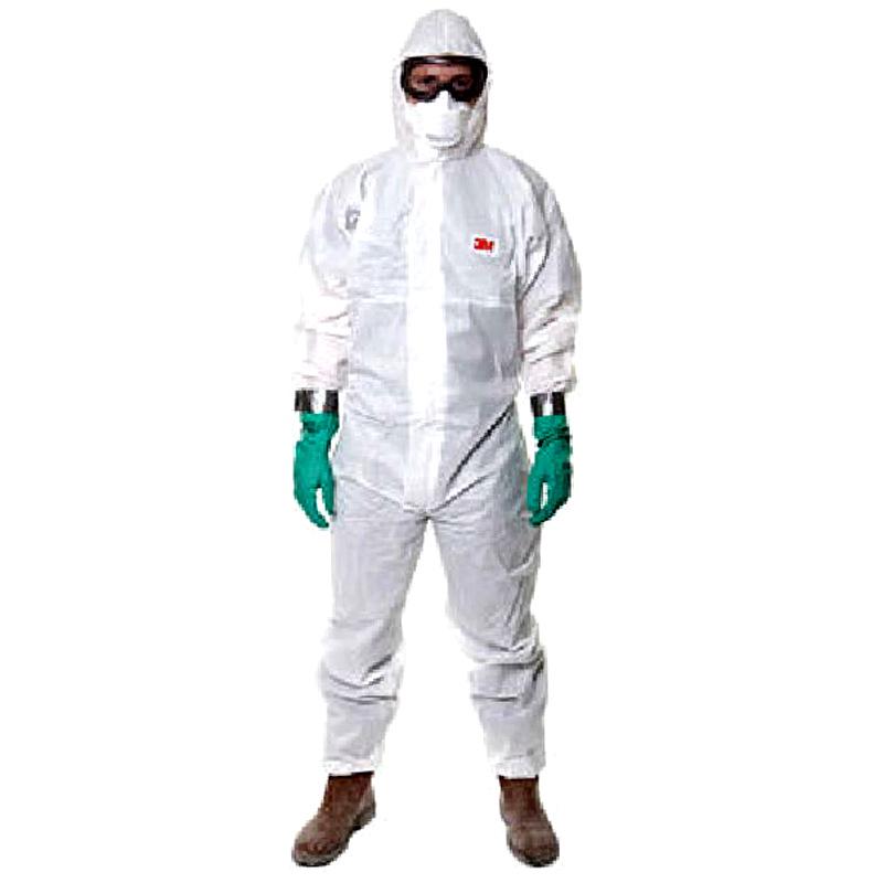 3M 4515 Biały Kombinezon Ochronny z Kapturem Pyłoszczelny do Laboratorium Chemicznego i Ochrony przed Farbą w Sprayu