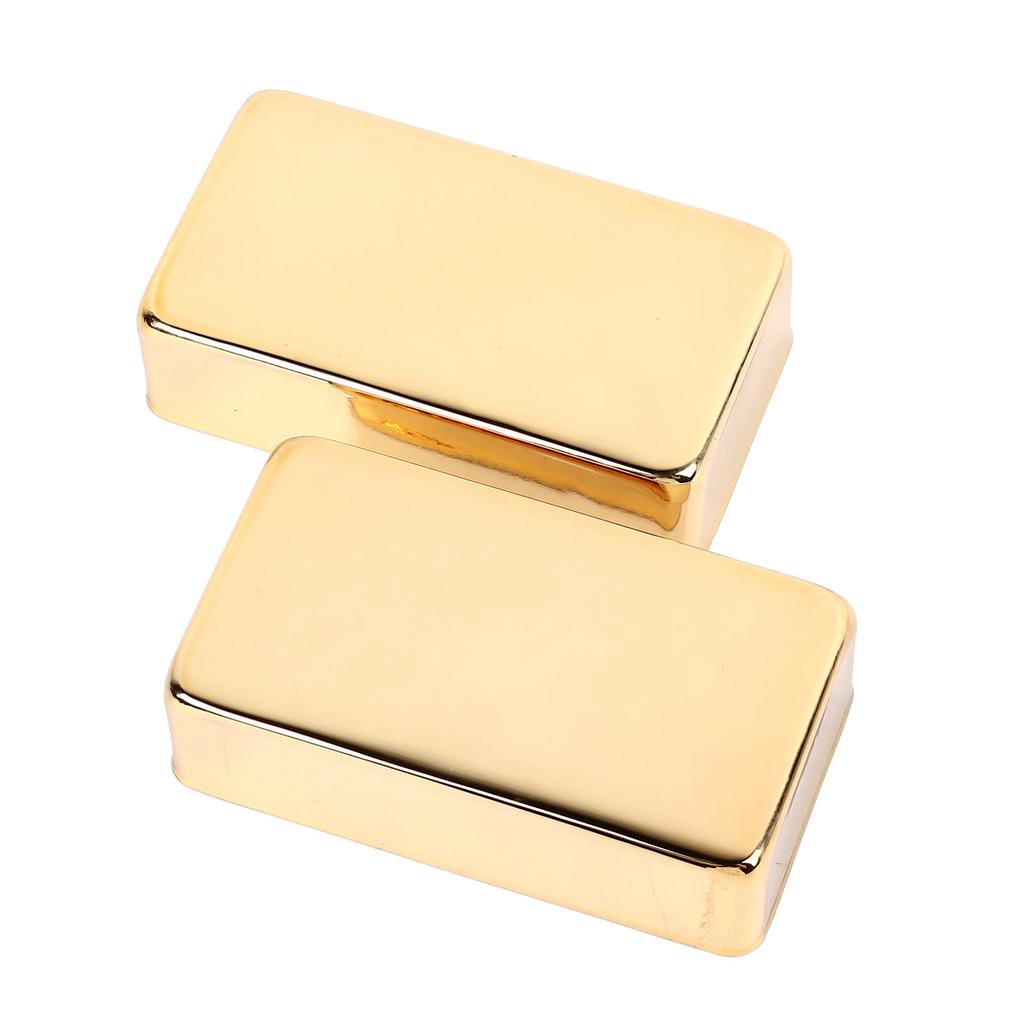 2PCS Electric Guitar Pickup Cover Closed Type Sealed Humbucker Double Coil Pickup Brass Enclosure Gold