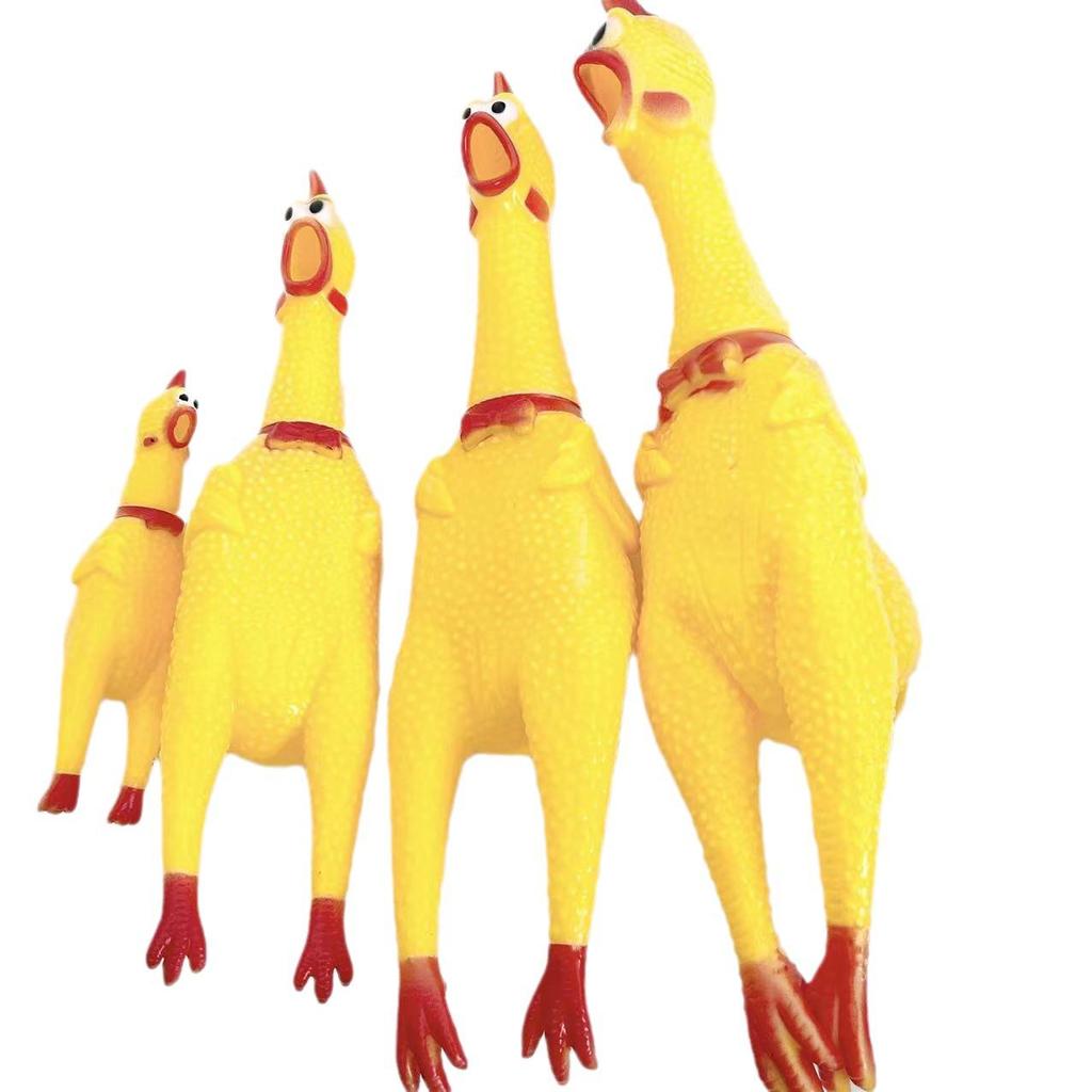 Screaming Chicken Squeaky Toy for Small Dogs - Stress Relief Pet Toy