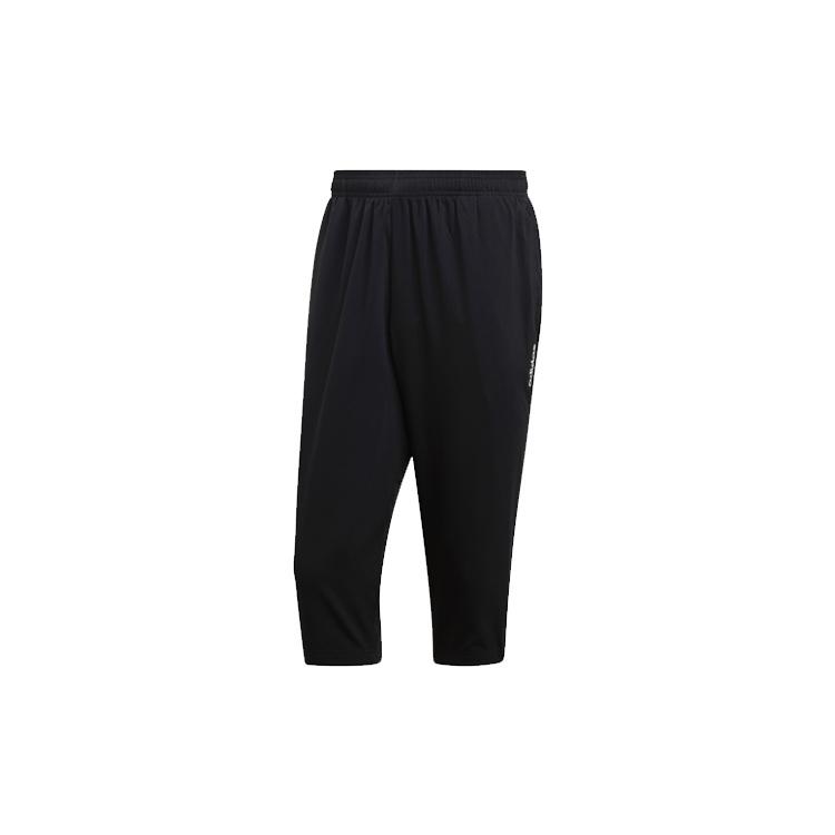 Men s adidas E Pln 3/4 Wvn Woven Cone Training Running Sports Cropped Pants/Trousers Black DQ3107 S
