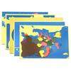 Montessori Beech Wood Map Puzzle & Flag Set for Classroom Display