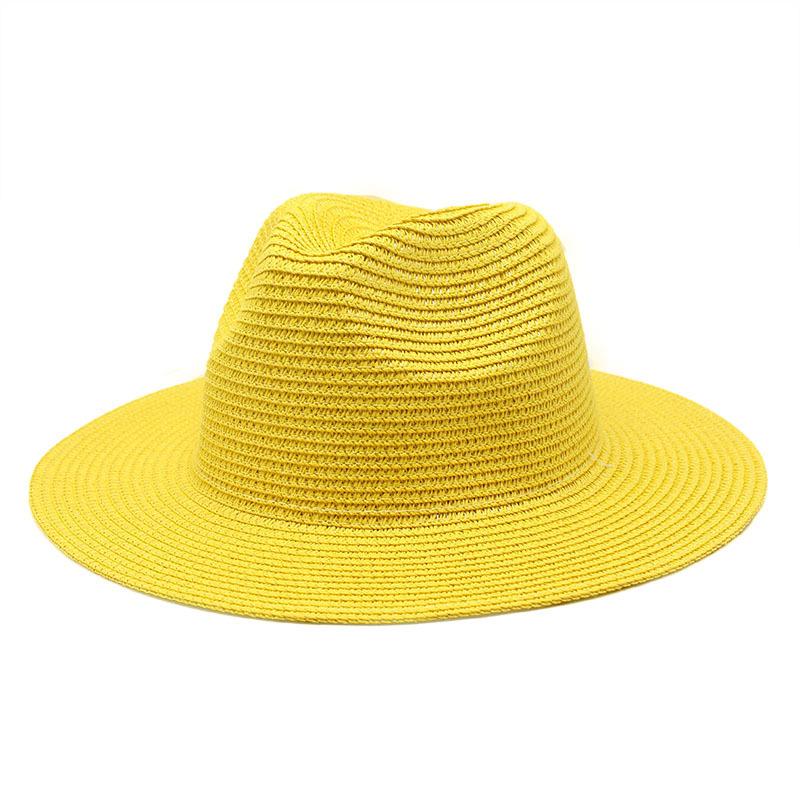 Unisex Summer Panama Sun Hat - Fashionable Straw Braid Fedora for Outdoor and Beach Wear.