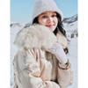 Qiushui Yiren Women's Fox Fur Collar Short Down Jacket