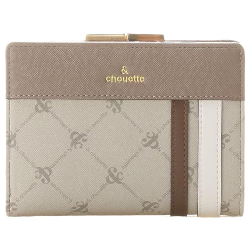 

[GrandslamEX] Andschouette chouette monogram Sporty line clasp bifold wallet folding wallet wallet All-over pattern line compact ladies adult Stylish