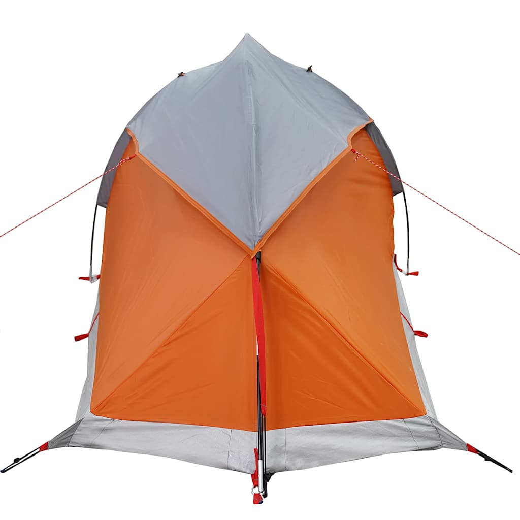 Dome Camping Tent for 1 Person Grey and Orange Waterproof