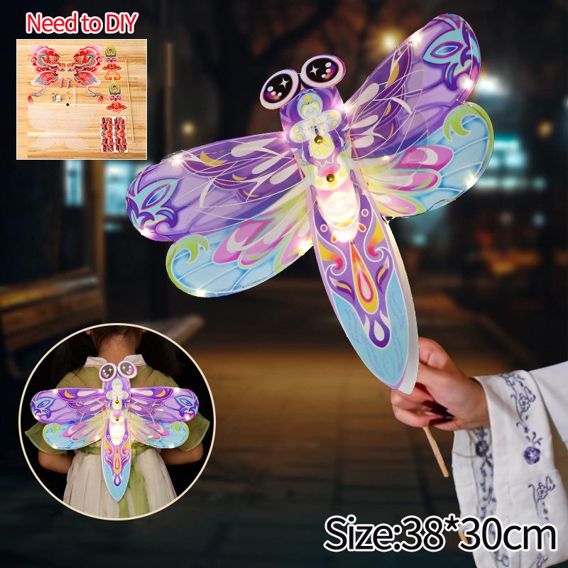 DIY Handheld Butterfly Lantern Handmade DIY Material Pack Mid-Autumn Festival Gifts Chinese Lantern Festival Butterflies Lantern