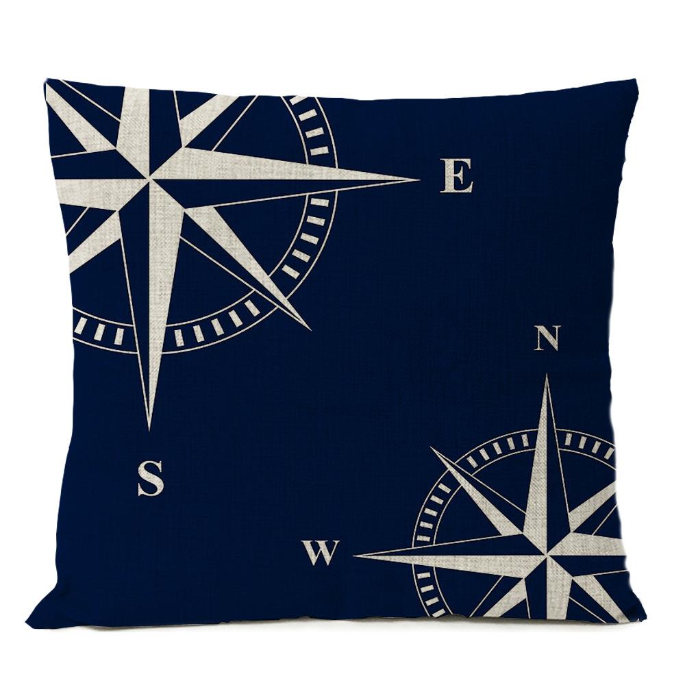 

Nautical Linen Pillow Nordic Home Decoration Model Room Nautical Style 45 * 45 pillow cover