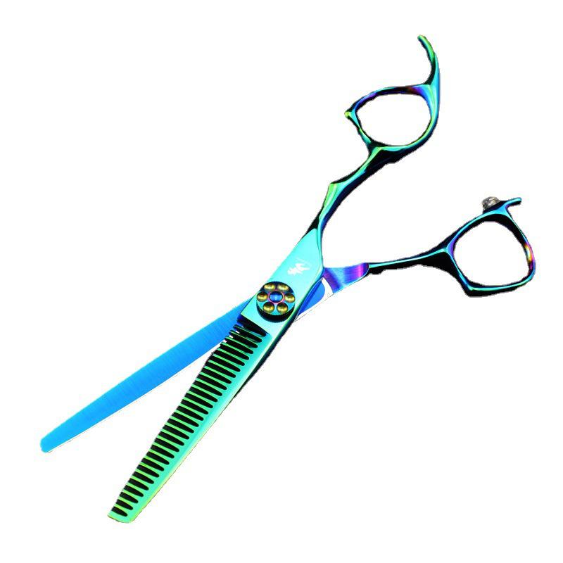 6.0" GM13 Green Hairdressing Barber, Straight, Bangs, Thinning Scissors