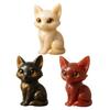 Big-Eyed Fox Figurine Hand-Carved Healing Fox Statue Lucky Animal Sculpture Home Office Desktop Decoration Ornament