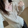 Women's High-End French Lace Knit Patchwork Top - Ruffled, Two-Piece Look, Ideal for Autumn/Winter