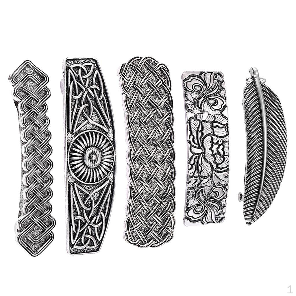 5x Barrette Holder Carved Convex Hair Clip Headress