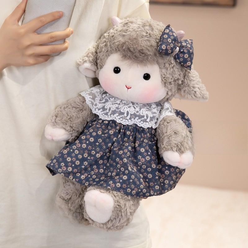 Cute Sheep Plush Doll With Polyester Fiber For Kids Comfort And Play