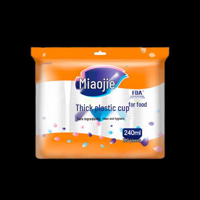 Miaojie 240ml Disposable Plastic Cups