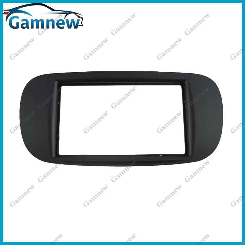 7 inch 2DIN Car Fascia Radio Panel For Fiat 500 2007-2015 Frame Kit Install Facia Face Plate